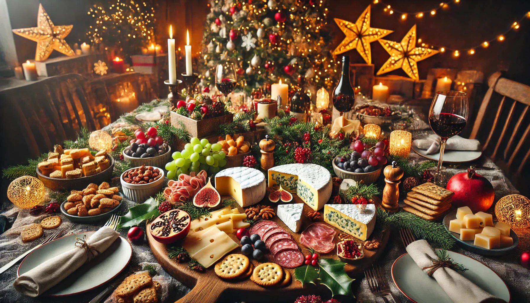 Cheese charcuterie and Christmas AI - Curedandcultivated