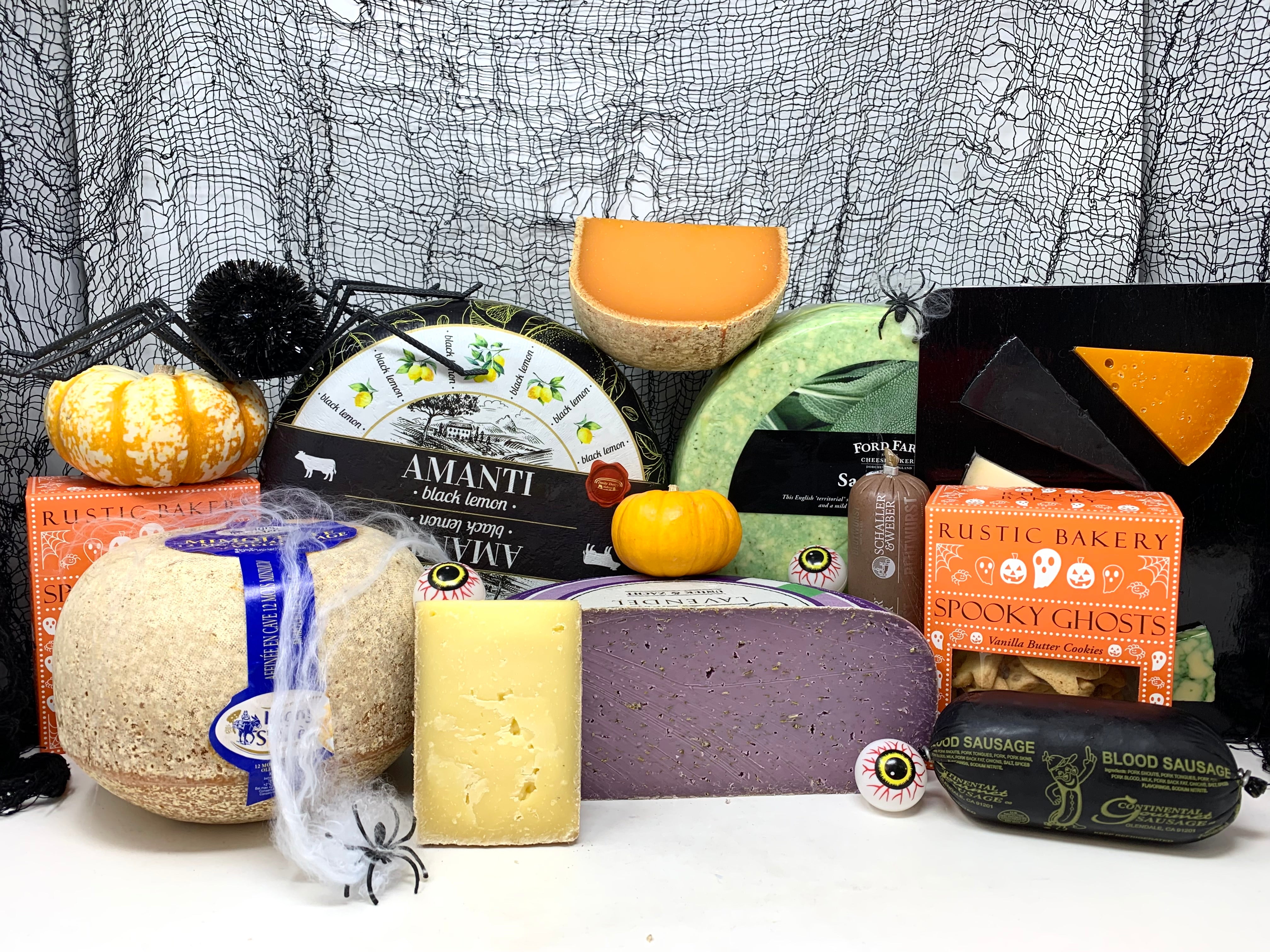 Cheese and Charcuterie Halloween Crazing Board - Curedandcultivated