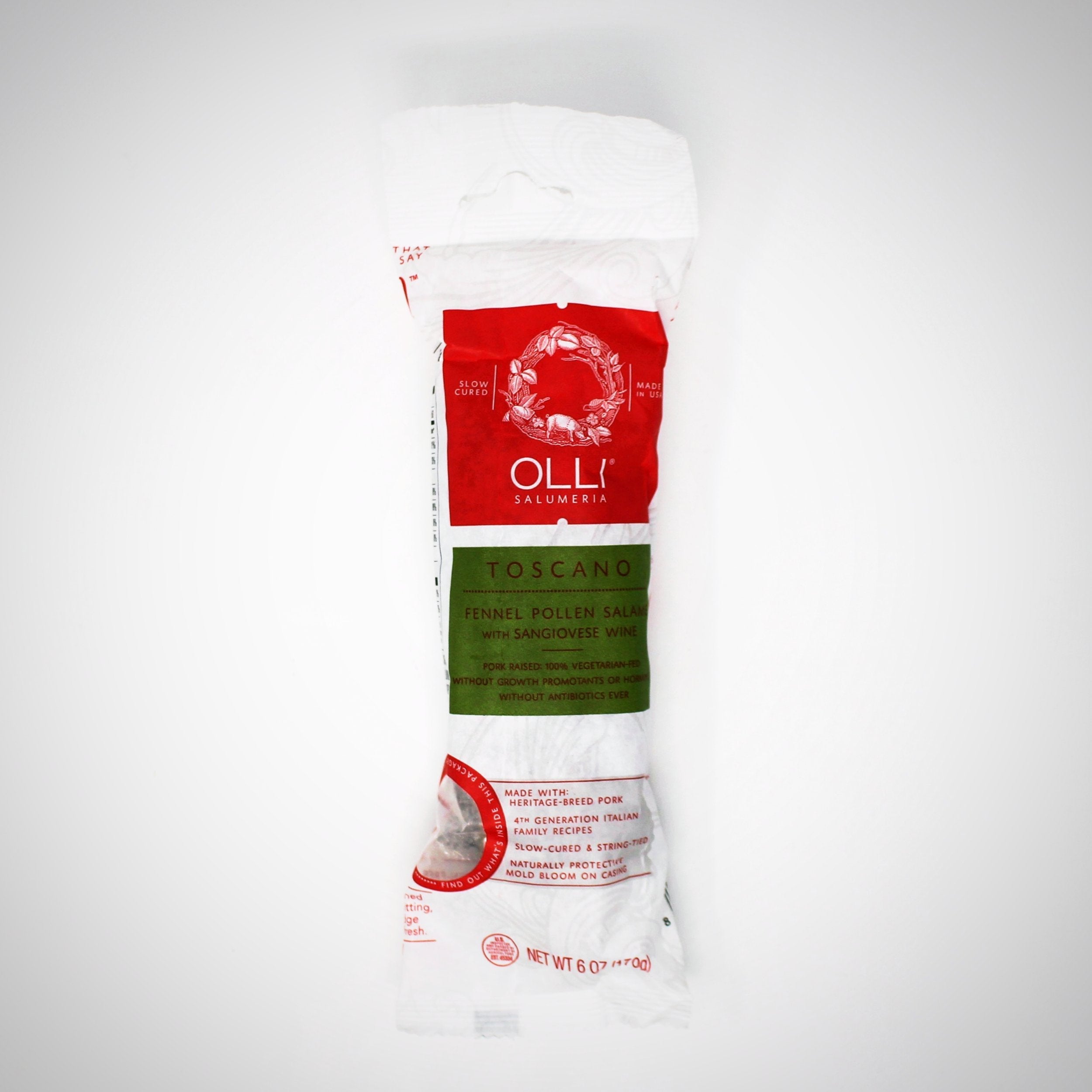 Salami Toscano by Olli, 6 oz - Curedandcultivated