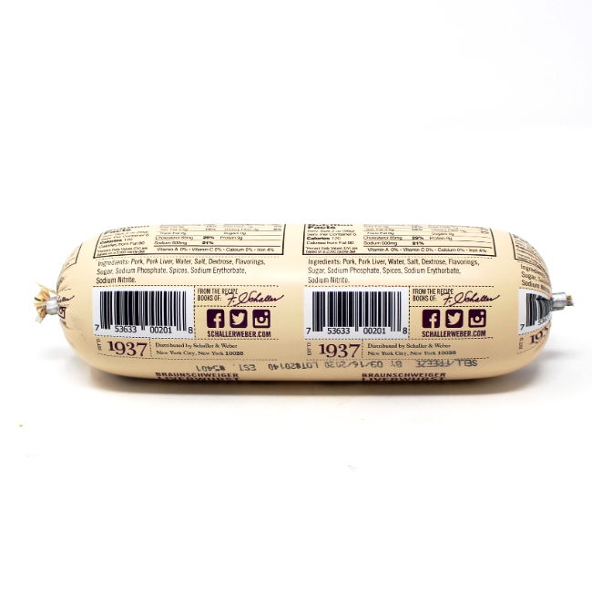 Braunschweiger liverwurst by Schaller & Weber, - Curedandcultivated