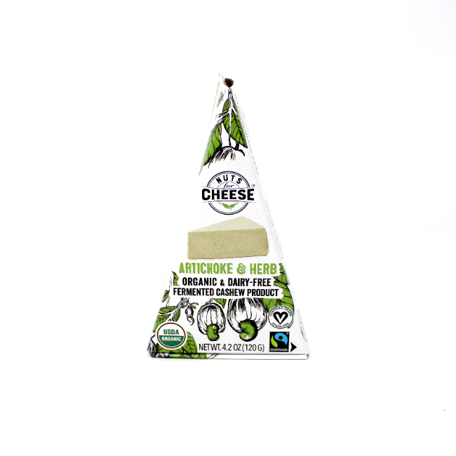 Nuts for Cheese Vegan Cheese Artichoke and Herb, 4.2 oz - Curedandcultivated