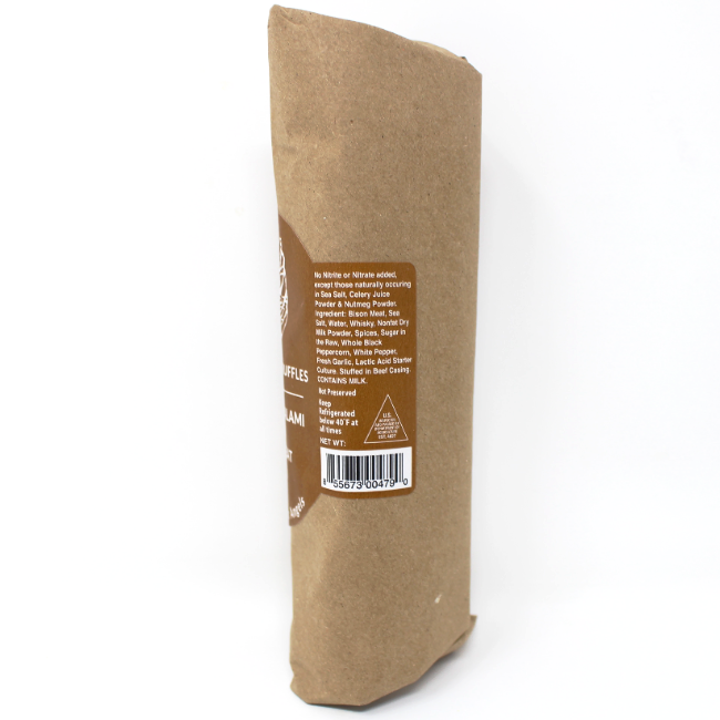 Angel's Bison Uncured Salami, 5.5 oz - Curedandcultivated
