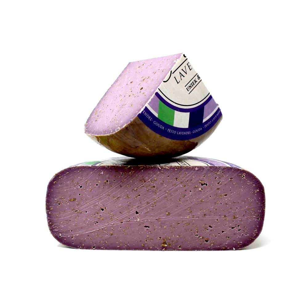 Cheeseland Pesto Lavender Purple Gouda Cheese - Curedandcultivated- Curedandcultivated