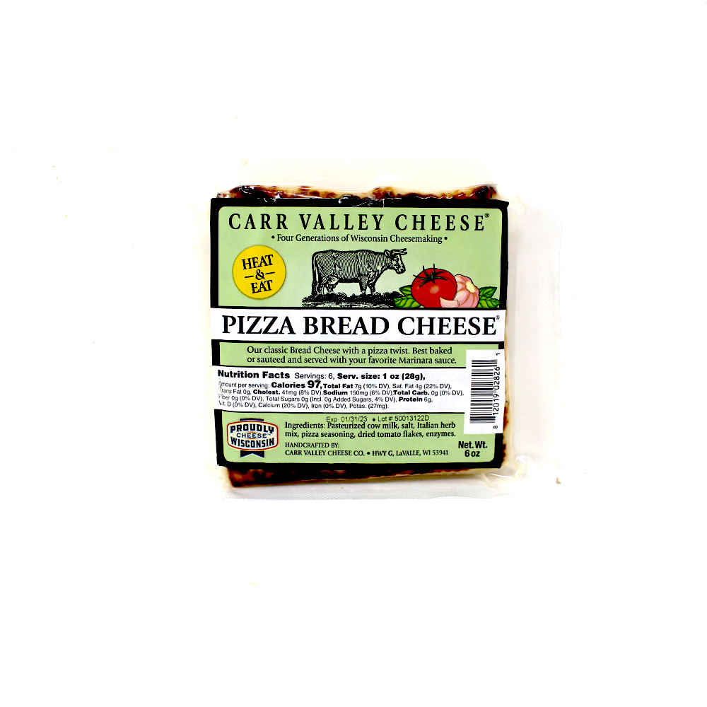 Carr Valley Pizza Bread Cheese, 6 oz. - Curedandcultivated