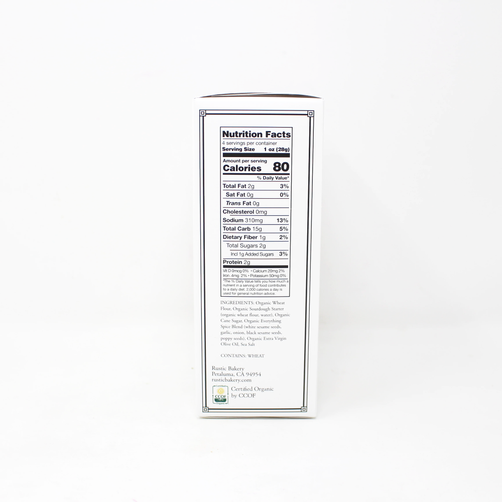 Rustic Bakery Everything Spice Crackers - Curedandcultivated