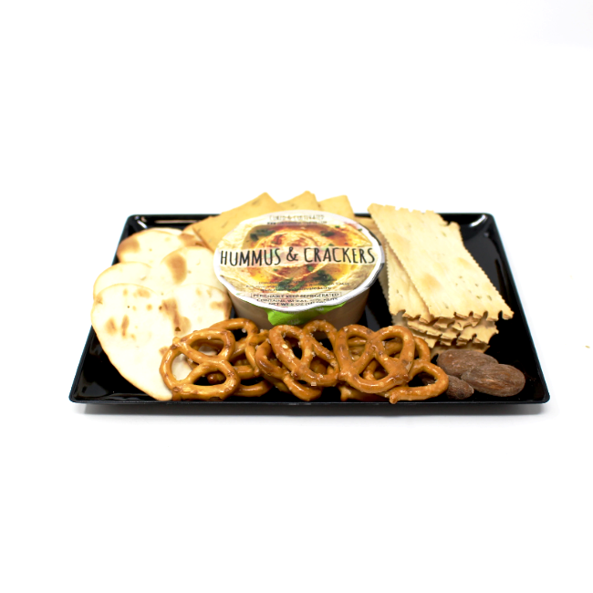 Hummus and Crackers - Curedandcultivated