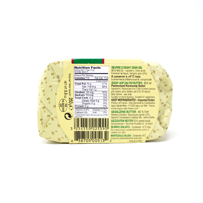 Beurre de D'Isigny Salted Butter France - Curedandcultivated