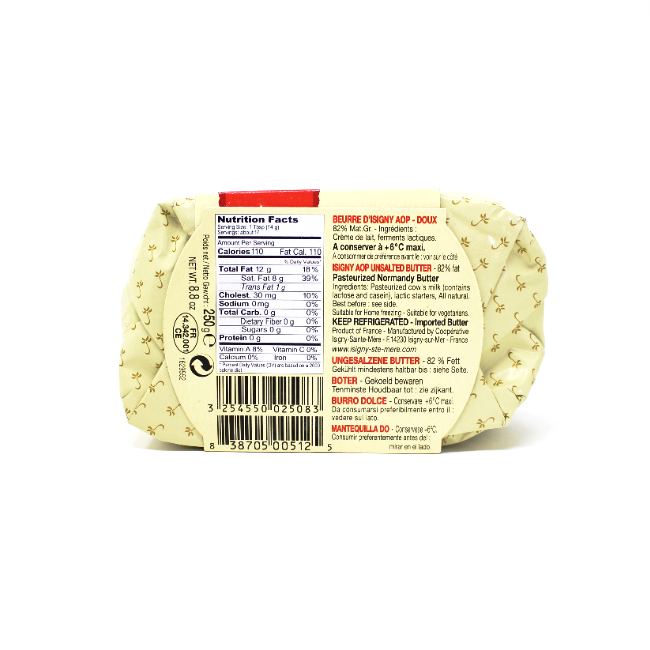Beurre de D'Isigny unsalted Butter France - Curedandcultivated
