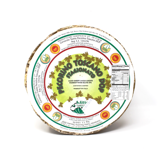 Pecorino Toscano Stagionato DOP Italian Cheese - Curedandcultivated
