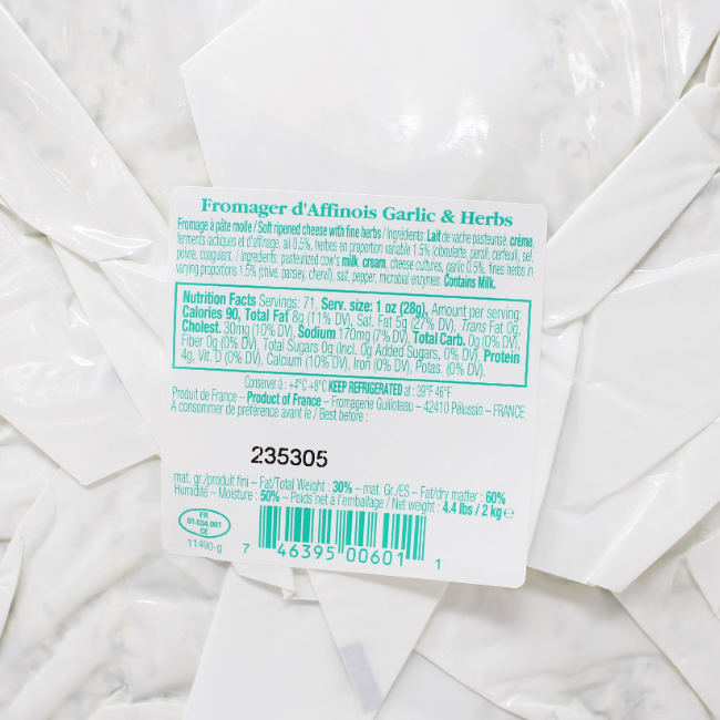 Fromager d'Affinois Garlic and Herbs French Brie cheese - Curedandcultivated