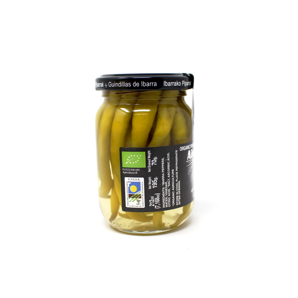 Aintzia Basque Peppers Organic Piparra Ibarra, 7 oz.- Curedandcultivated