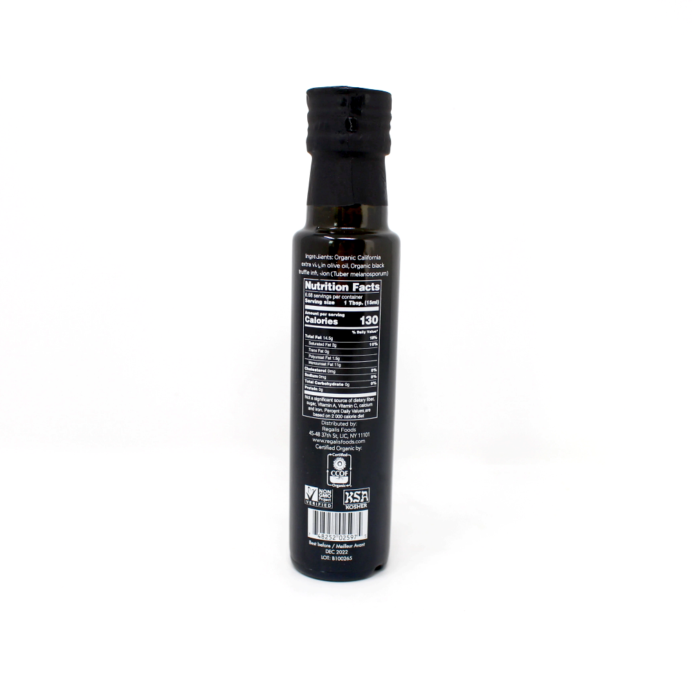 Regalis Organic Black Truffle infused extra virgin olive oil - Curedandcultivated
