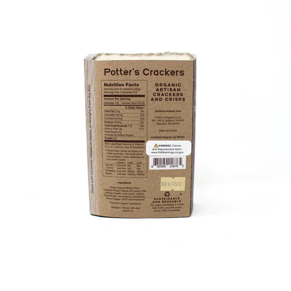 Potter's Crackers Winter Wheat, 5 oz. - Curedandcultivated