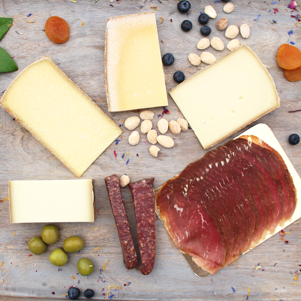 Swiss Cheese and Charcuterie Gift Box - Curedandcultivated
