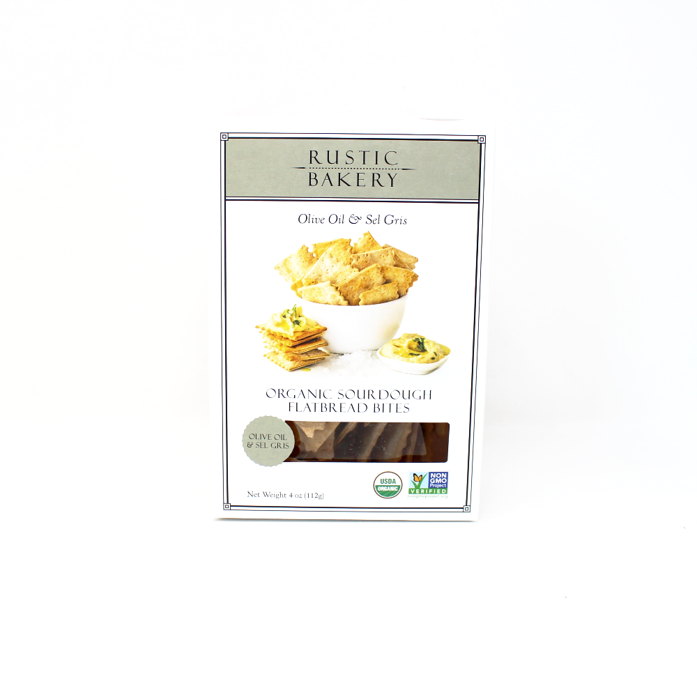 Rustic Bakery Organic Sourdough Flatbread Bites Crackers - Curedandcultivated