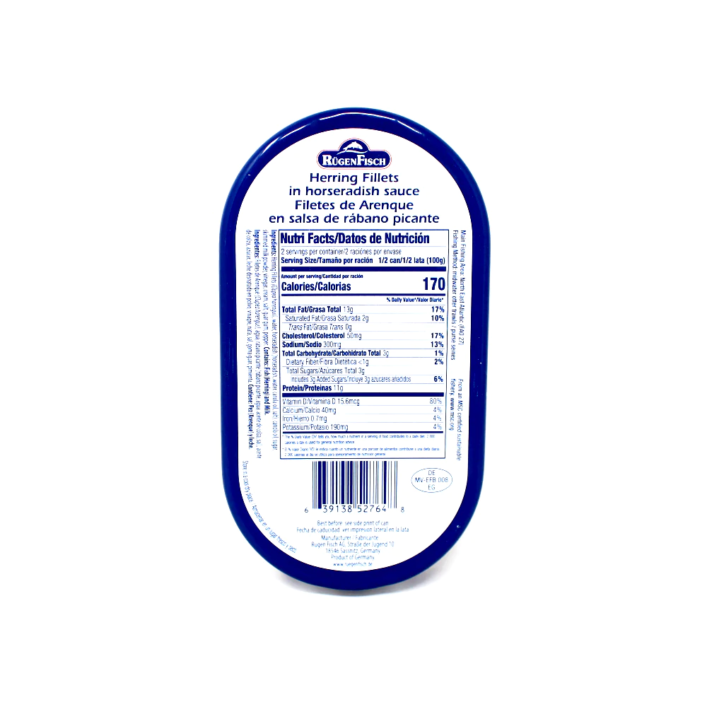 rugen fisch herring fillets in horseradish sauce - Curedandcultivated
