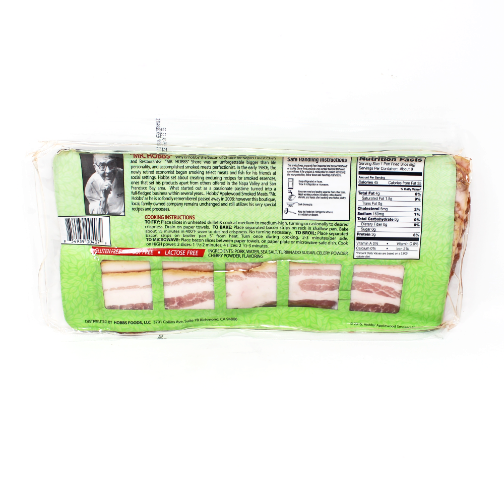 Hobb's Uncured Applewood Smoked Bacon - Curedandcultivated