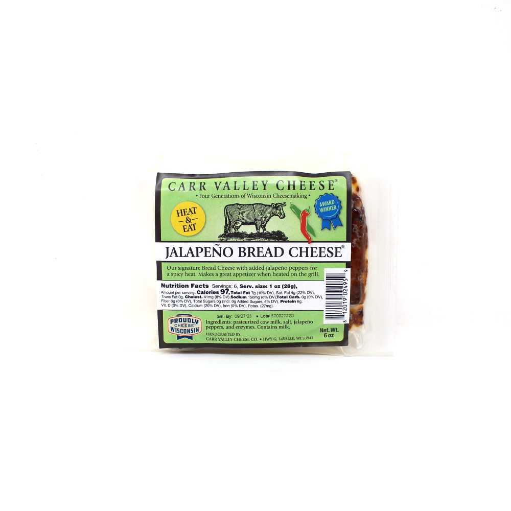 Carr Valley Jalapeno Bread Cheese - Curedandcultivated